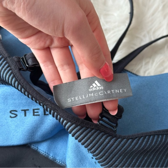 Adidas Stella McCartney blue longline sports bra Sz S - Picture 6 of 6